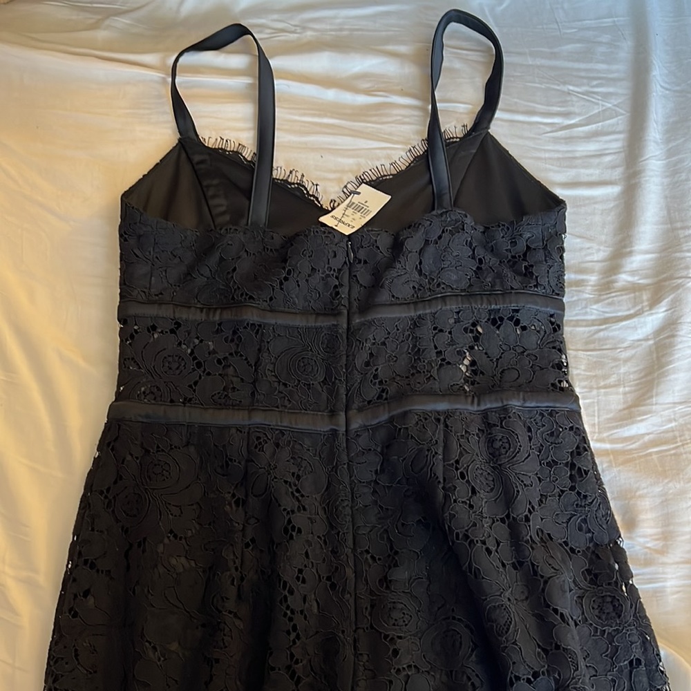 Express Black Lace Bustier Corset Paneled Bodycon Pencil Dress size 6 nwt - Picture 4 of 12